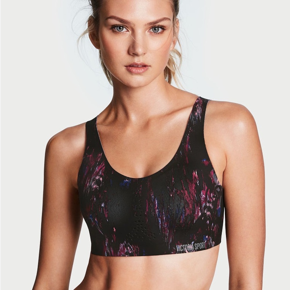 Victoria Sport Black Purple Sports Bra